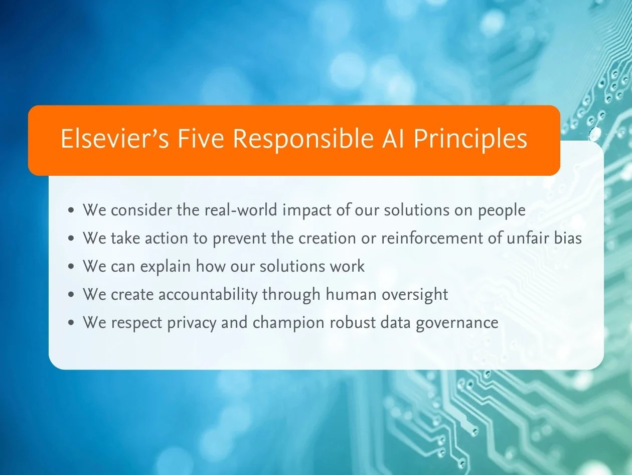 Elsevier 的五項負責任的人工智慧原則