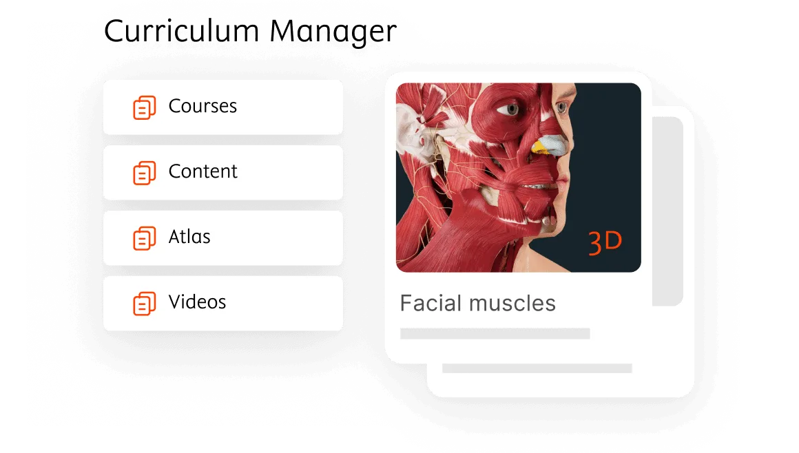 Curriculum Manager Facial Muscles 3D Benefit